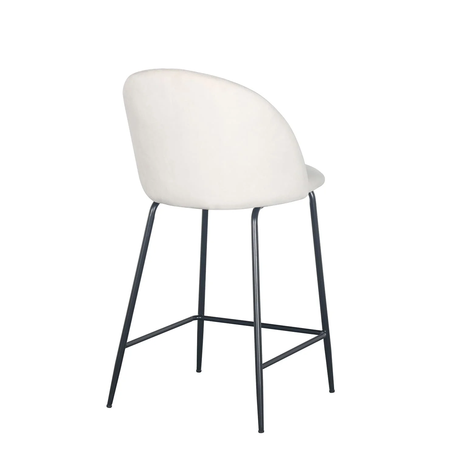 Tabouret de bar en velours pieds noirs, 45x51,5xH116 cm - Hester - Image 16