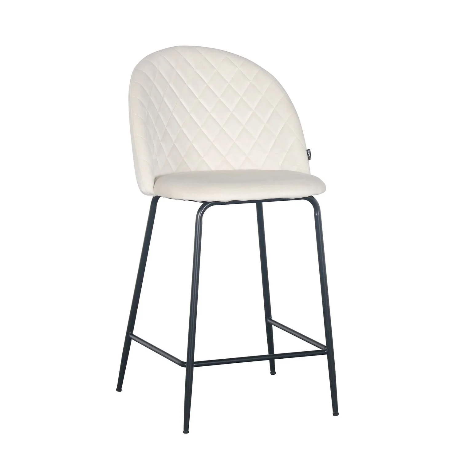 Tabouret de bar en velours pieds noirs, 45x51,5xH116 cm - Hester - Image 18