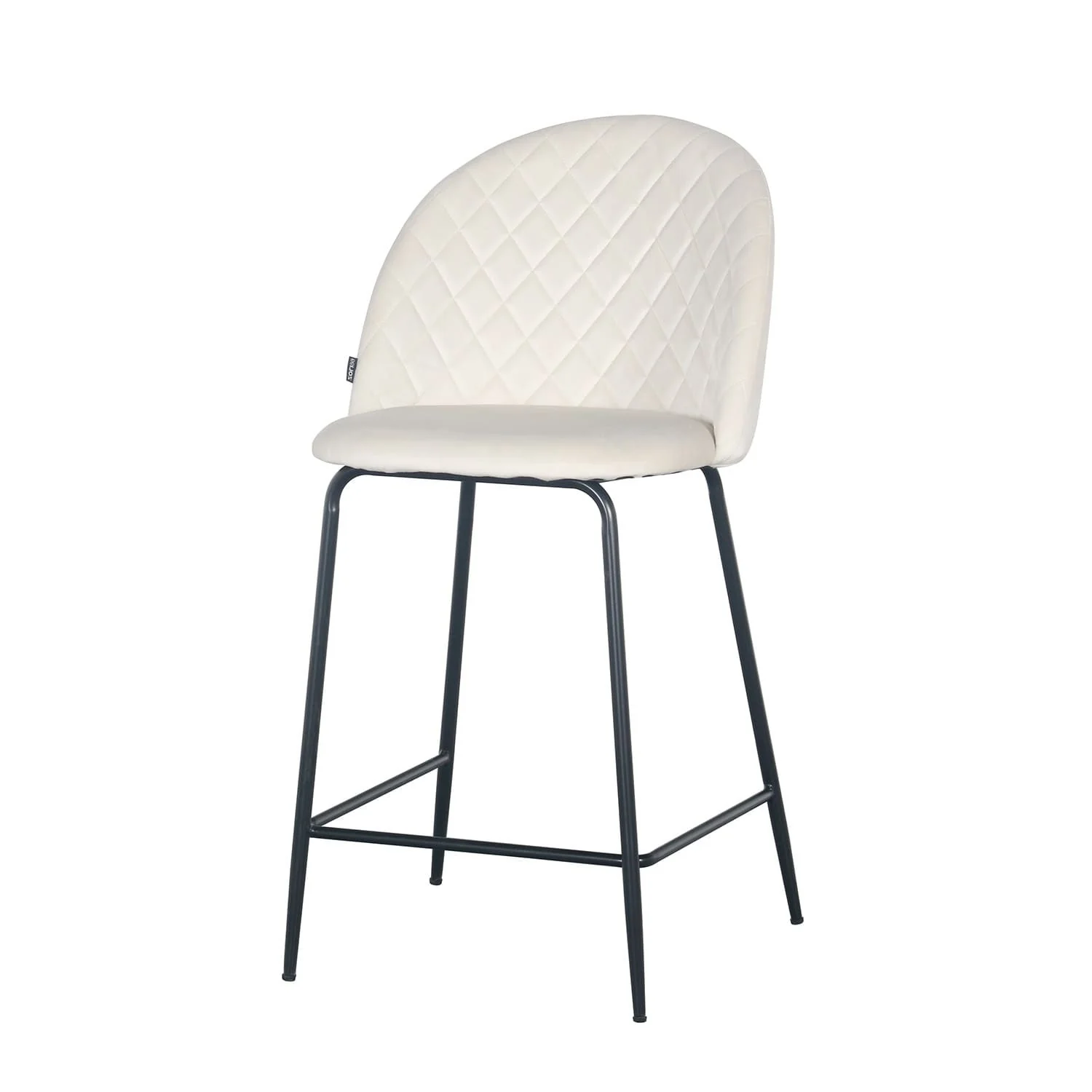 Tabouret de bar en velours pieds noirs, 45x51,5xH116 cm - Hester - Image 20