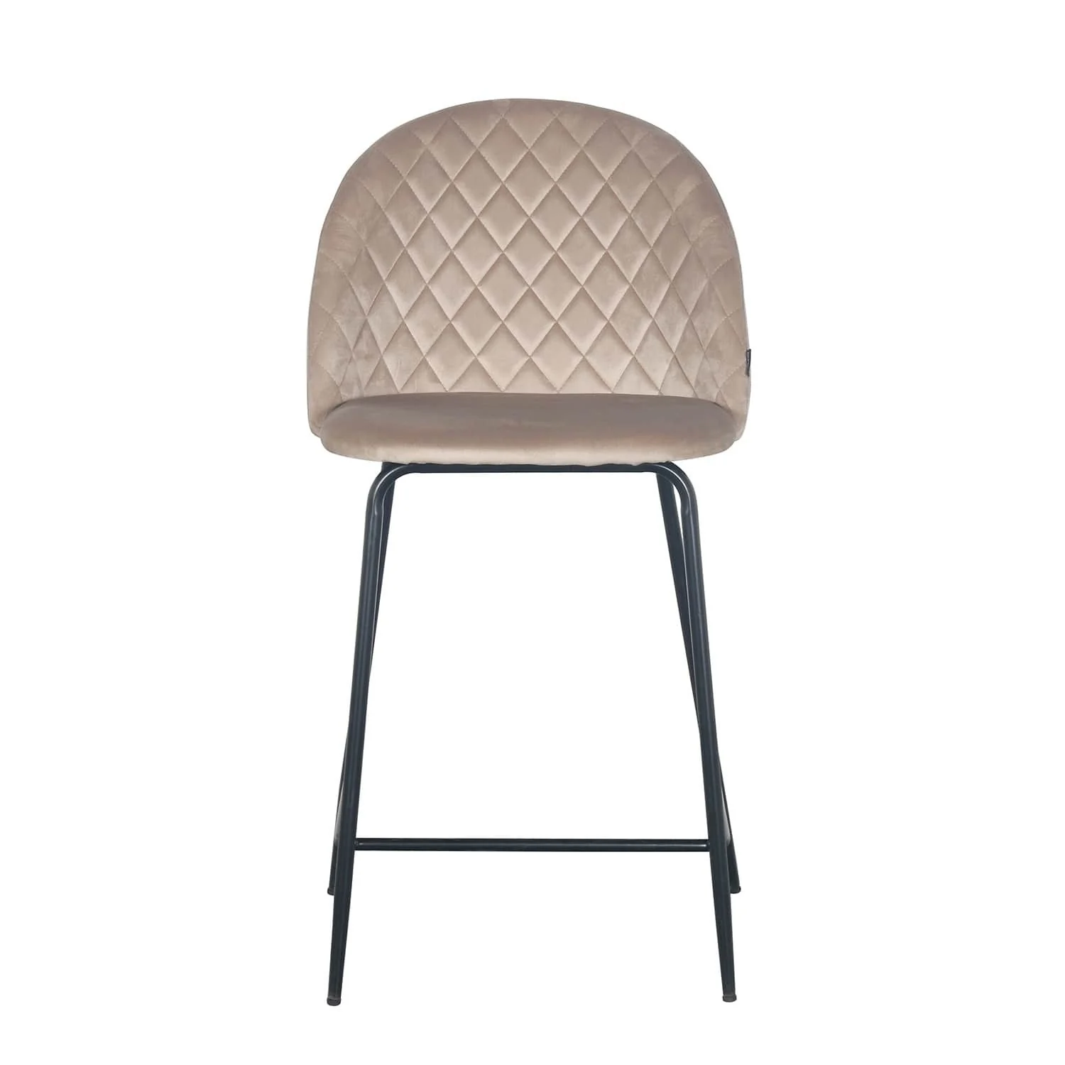 Tabouret de bar en velours pieds noirs, 45x51,5xH116 cm - Hester - Image 7