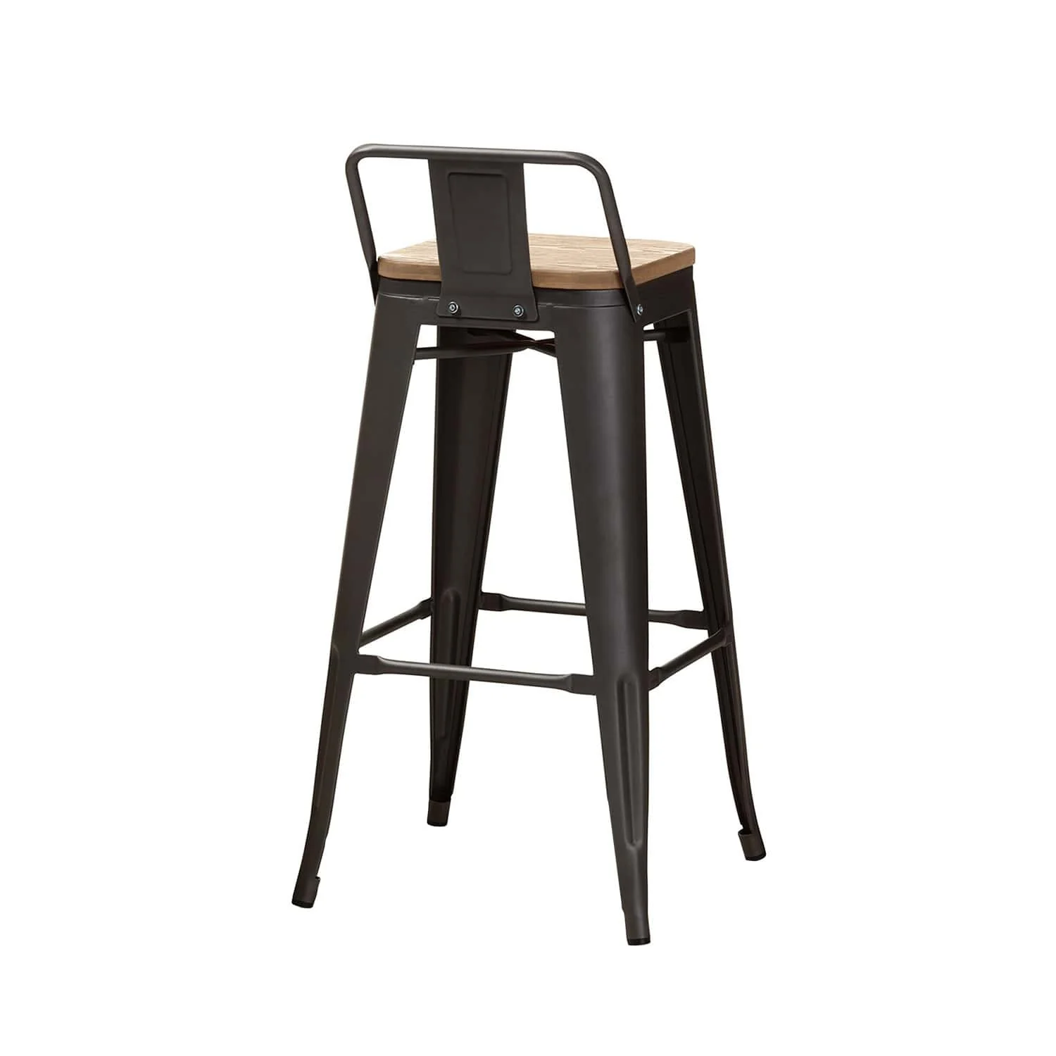 Tabouret de bar industriel avec dossier inspiré tolix Hauteur assise 66cm - Image 12