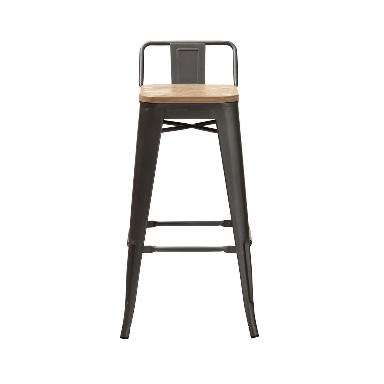Tabouret de bar industriel avec dossier inspiré tolix Hauteur assise 66cm - Image 13