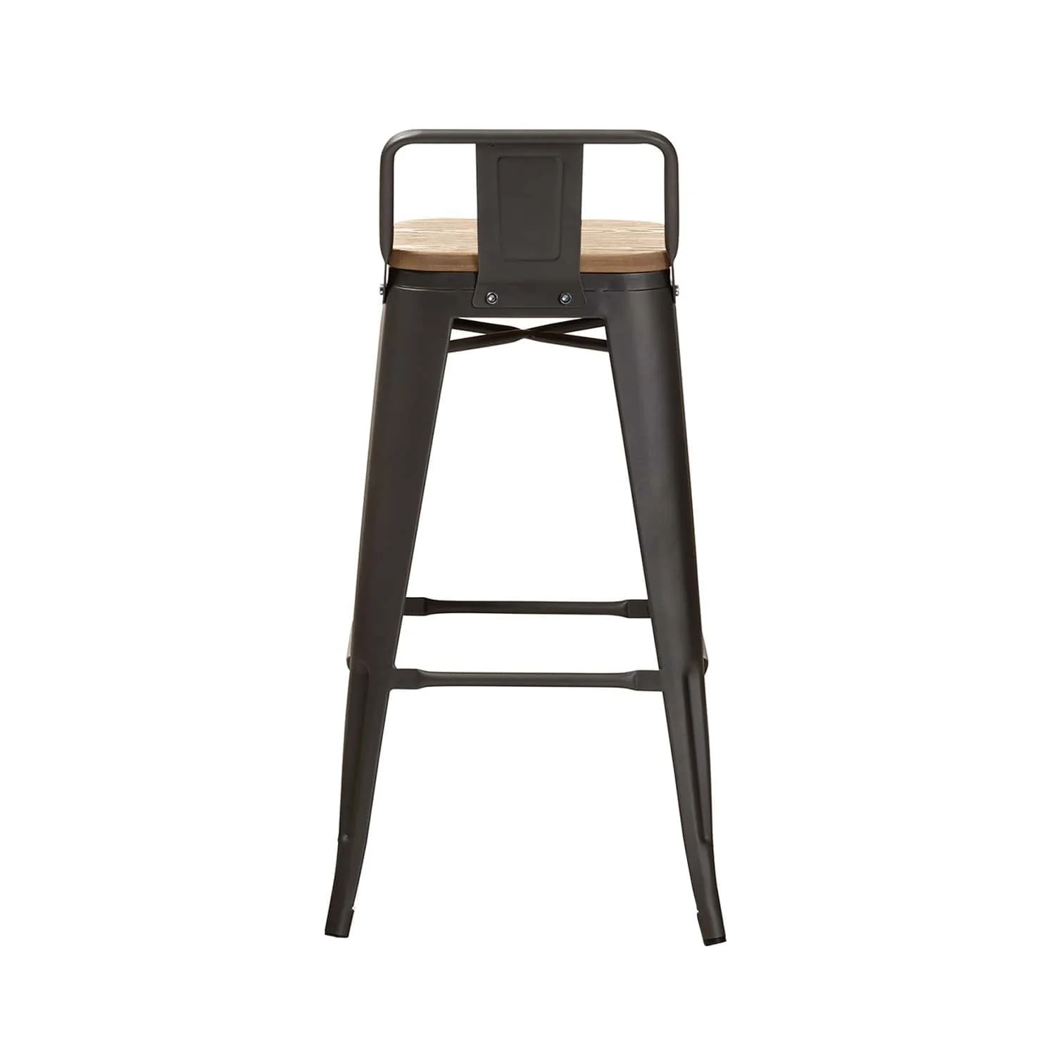 Tabouret de bar industriel avec dossier inspiré tolix Hauteur assise 66cm - Image 15