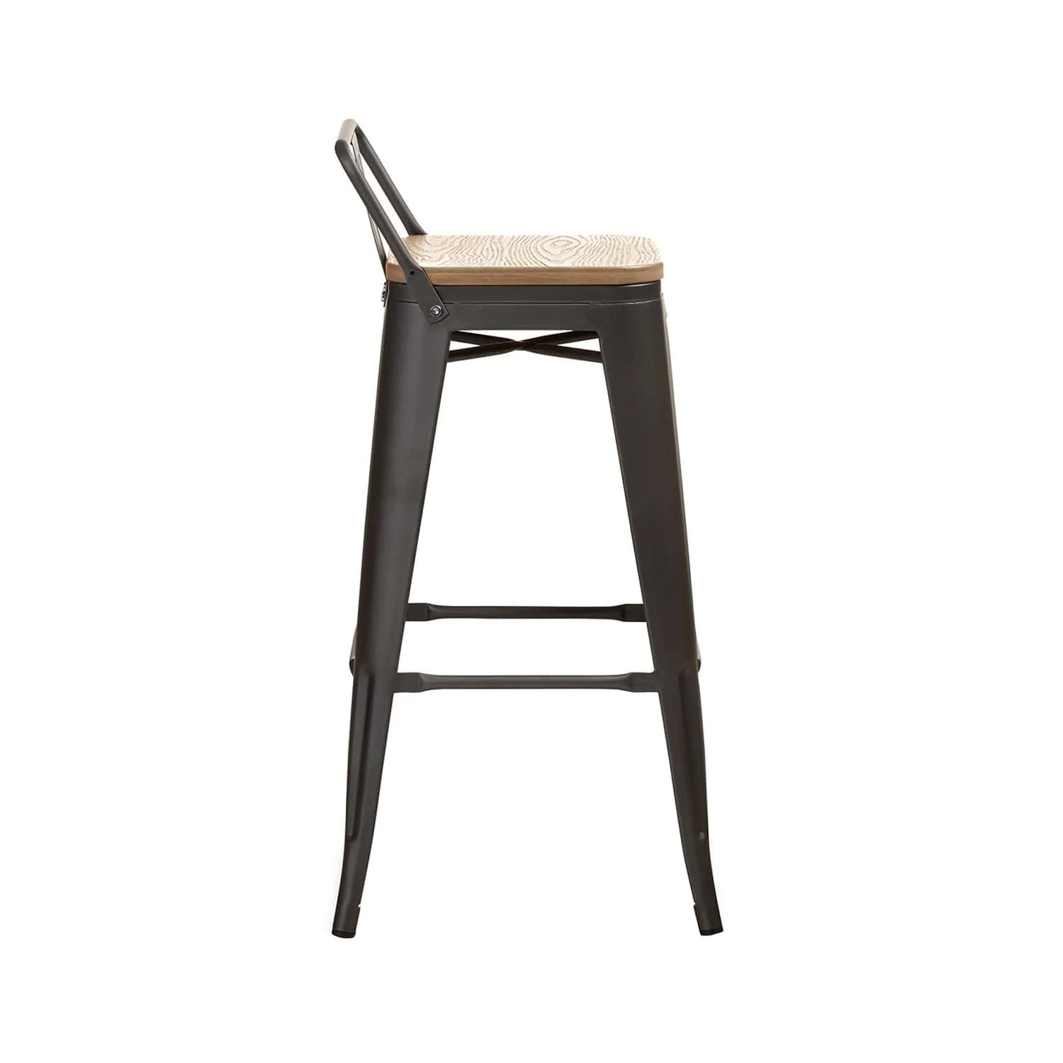 Tabouret de bar industriel avec dossier inspiré tolix Hauteur assise 66cm - Image 16