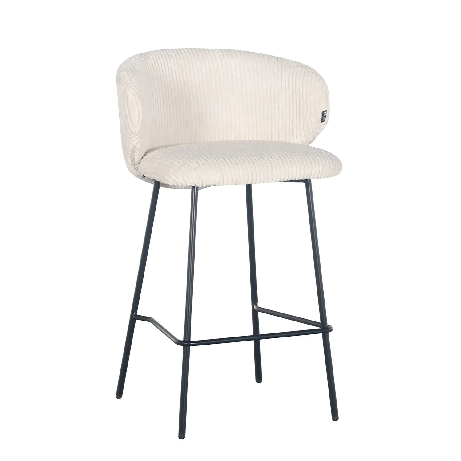 Tabouret de bar velours cotelé, 55x54xH87CM - ELISA - Image 3