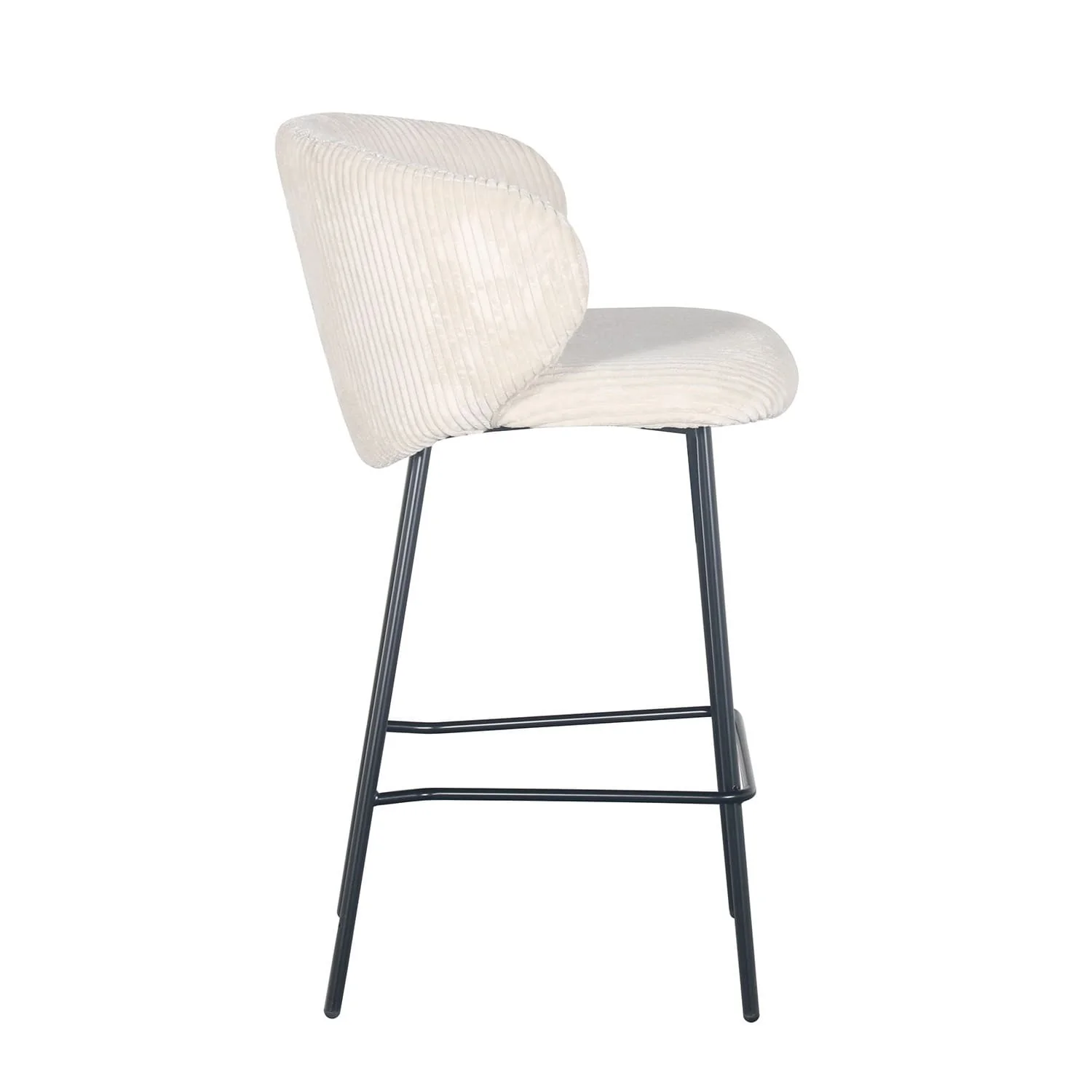 Tabouret de bar velours cotelé, 55x54xH87CM - ELISA - Image 4