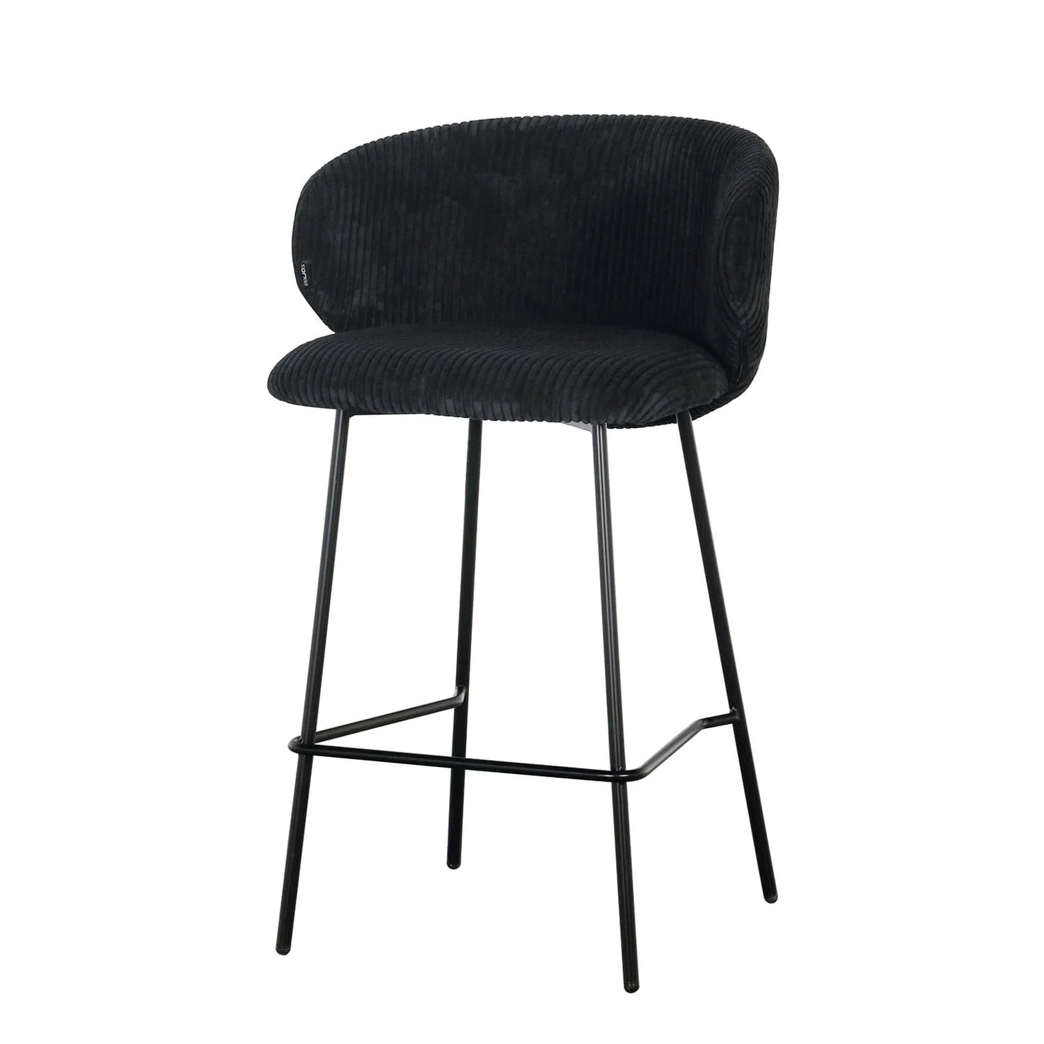 Tabouret de bar velours cotelé, 55x54xH87CM - ELISA - Image 5