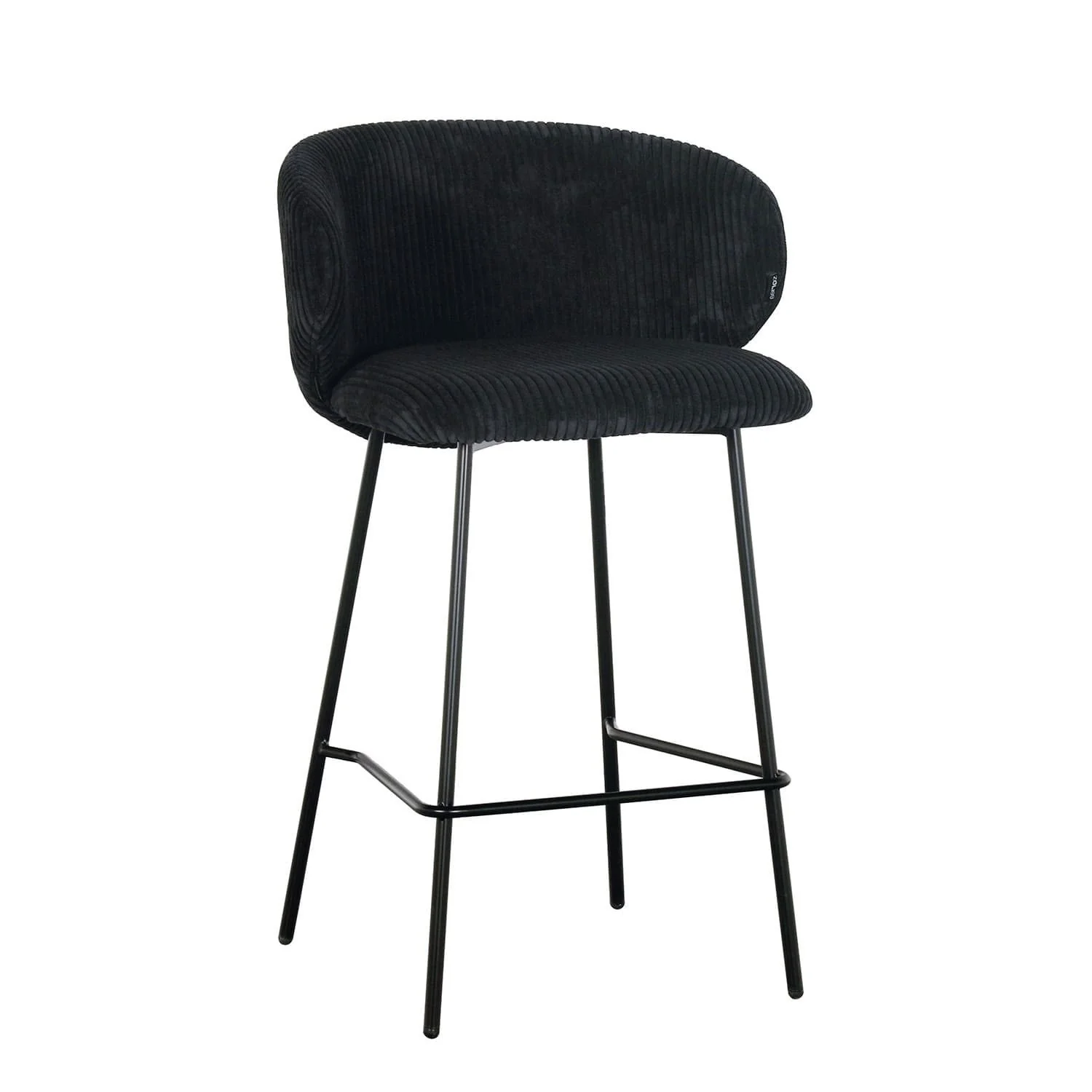 Tabouret de bar velours cotelé, 55x54xH87CM - ELISA - Image 8