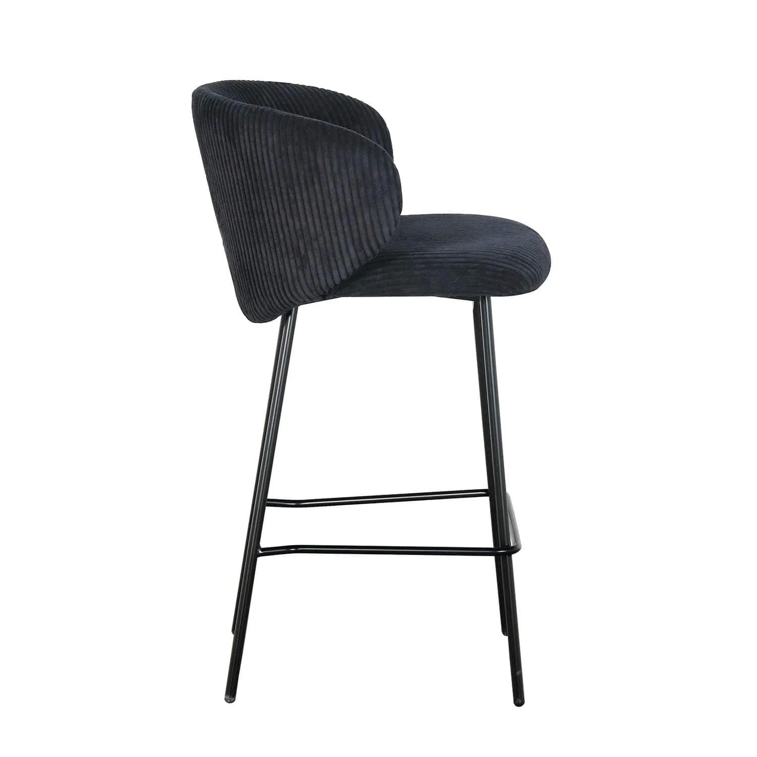 Tabouret de bar velours cotelé, 55x54xH87CM - ELISA - Image 9