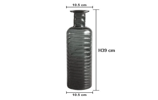 Vase en verre, 10,5x10,5xH39 cm - JAZ - Image 3