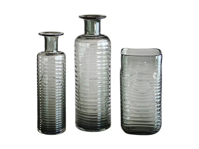 Vase en verre, 10,5x10,5xH39 cm - JAZ - Image 6